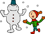 snowman and boy