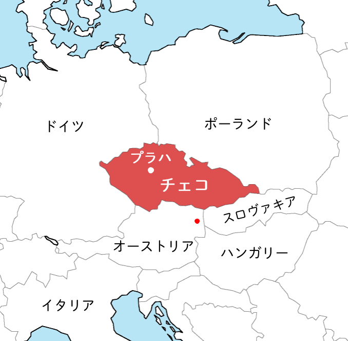 チェコの地図